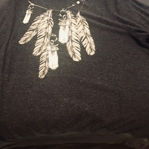 Wildfox sweater with feather and crystal design